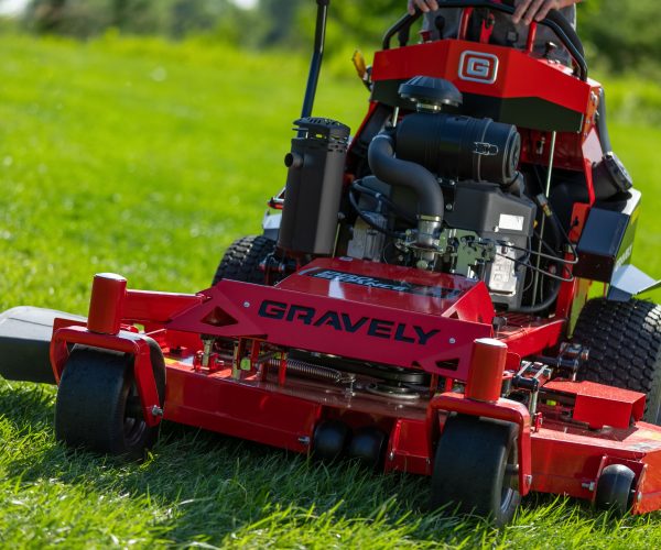 gravely prostance mower in grass