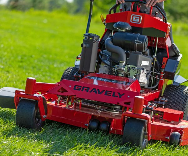 gravely prostance mower in grass